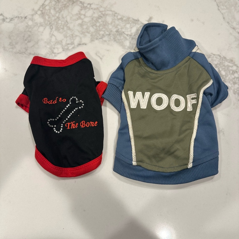 Dog Apparel Set - Woof and Bad to the Bone - Picture 2 of 15